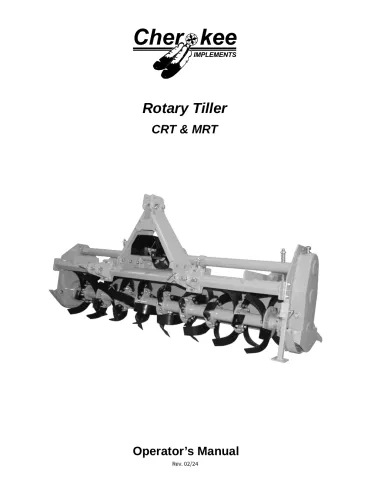 Operator’s Manual CRT & MRT Series Rotary Tiller